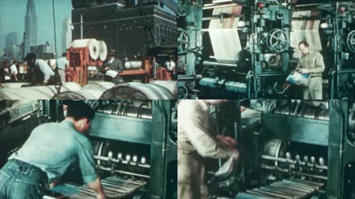 40年代美国报业印刷厂