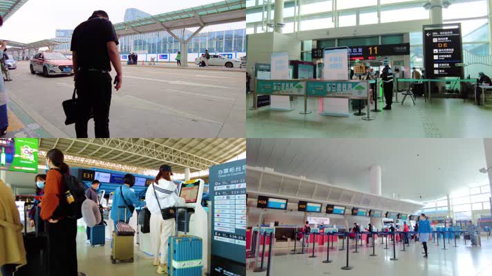 杭州萧山国际机场人群人流延时