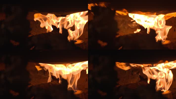 h锅炉下的火焰