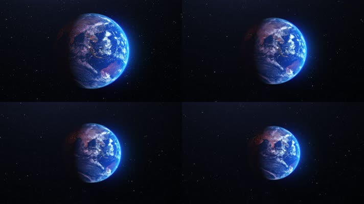 3d 行星地球离开动画 4k 地球星云