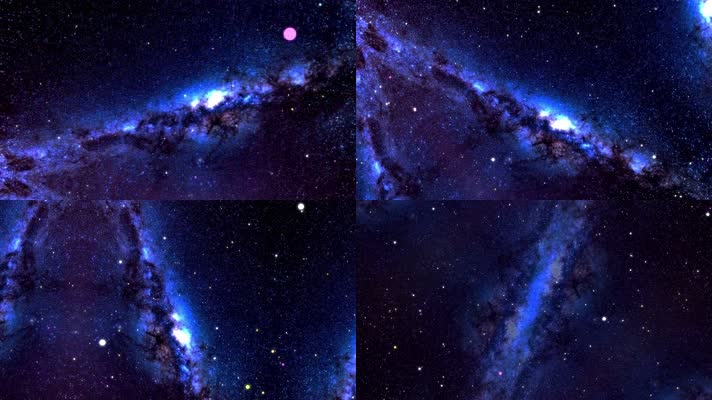 背景蓝色空间多彩银河宇宙星星