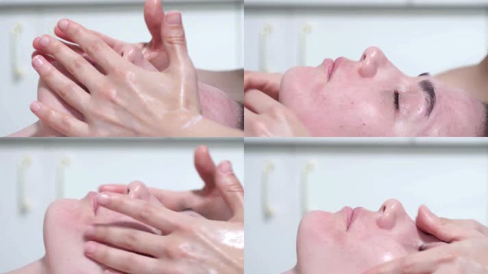 女性美容-按摩面部SPA-护肤面部经络疏通面
