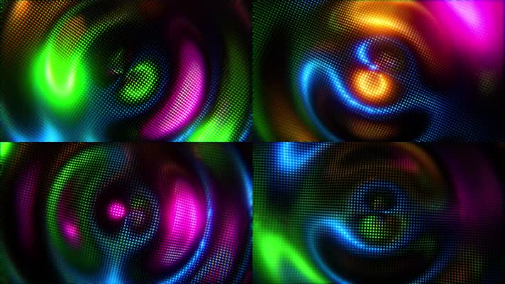 移动彩虹粒子波背景 4K无限循环动画