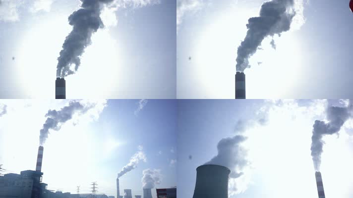 工业污染烟囱排放
