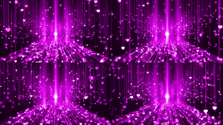 紫色爱心过道