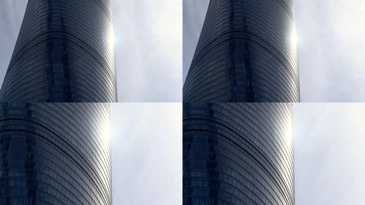 上海中心大厦城市高楼特写4K
