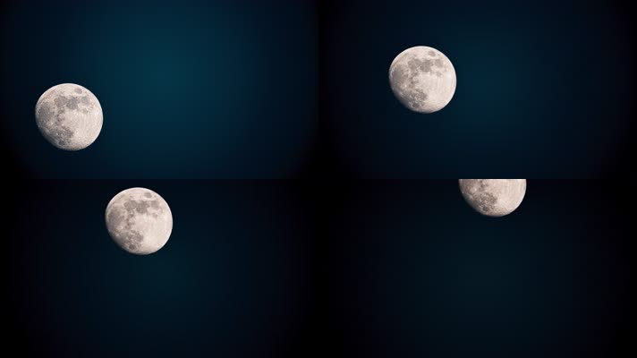 月亮移动实拍镜头