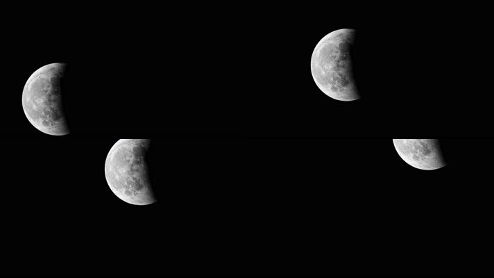 超大月球延时实拍镜头
