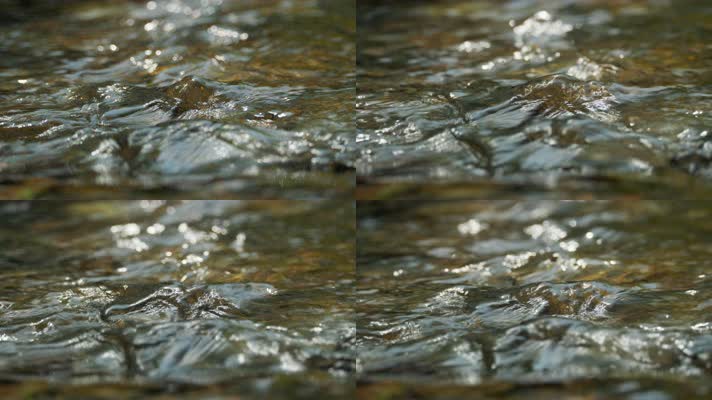 泉水小溪瀑布实拍镜头