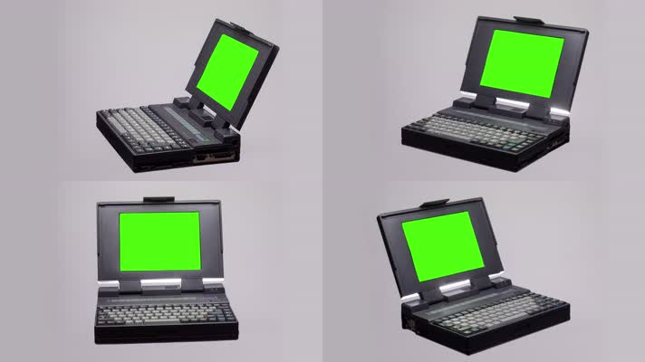 黑客老式笔记本电脑绿屏4K