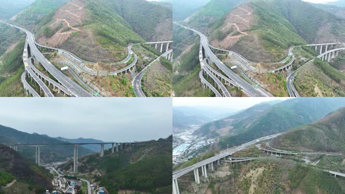 4K航拍贵州公路桥梁