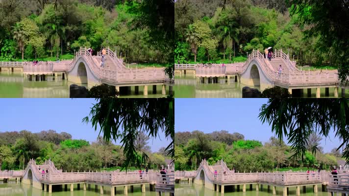 狮山公园湖中拱桥