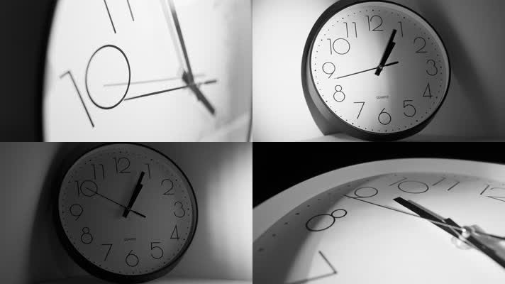 时钟表时间流逝争分夺秒实拍空镜