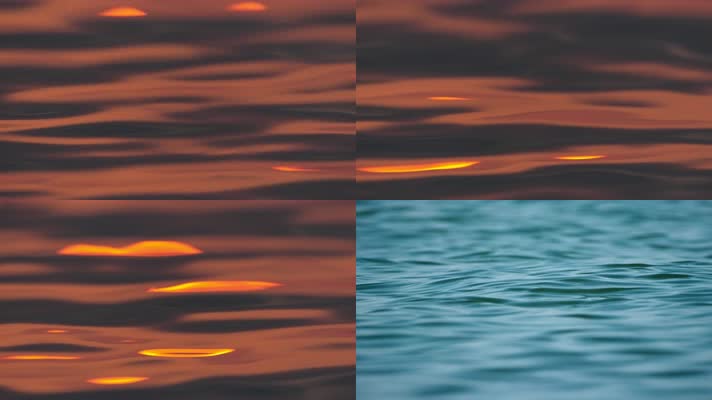 江河湖海水面波浪波纹实拍空镜