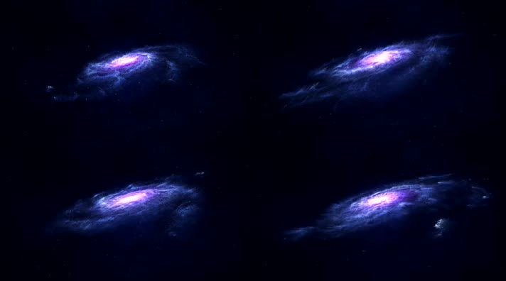 4K 银河系，星云运动背景