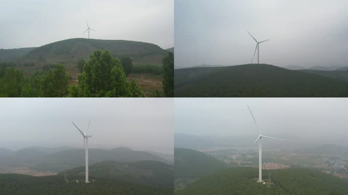 风车 山上风车 风力发电 新能源 电能