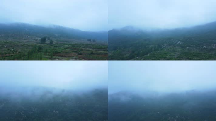 云雾 航拍大山 青山绿水 魅力大山 群山 扶贫 美丽乡村 国家 绿化 森林覆盖 山间雨雾茫茫