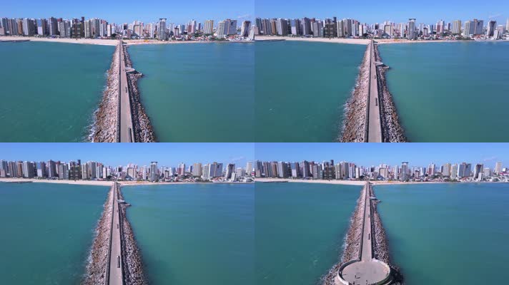 巴西的沿海城市航拍摄影