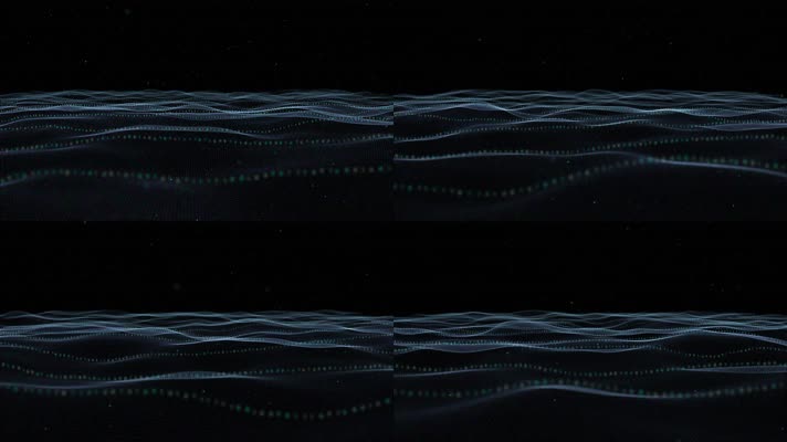 【4K】科技感粒子海洋背景素材