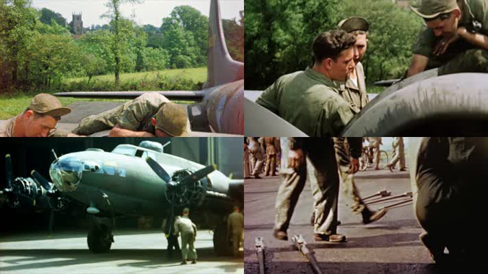 第二次世界大战飞行堡垒地勤人员维修保养