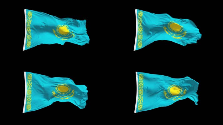 哈萨克斯坦国旗Alpha Channel