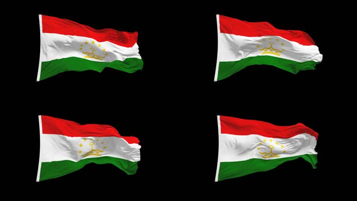 塔吉克斯坦国旗Alpha Channel