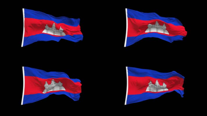 柬埔寨国旗Alpha Channel