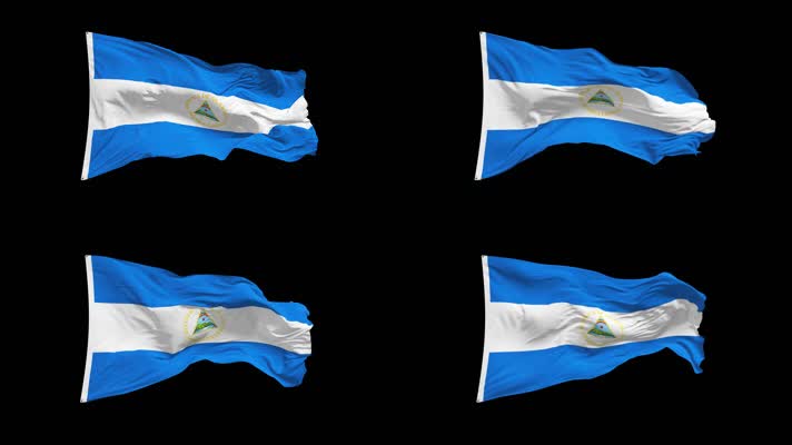 尼加拉瓜国旗Alpha Channel