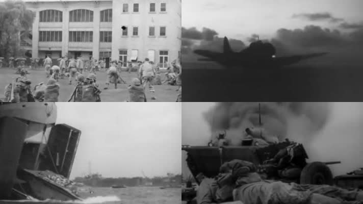 美军海军陆战队登陆马里亚纳群岛塞班岛战役