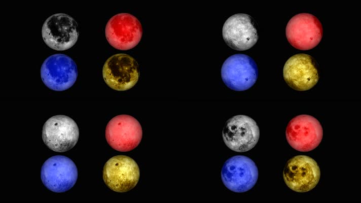 4种颜色月球