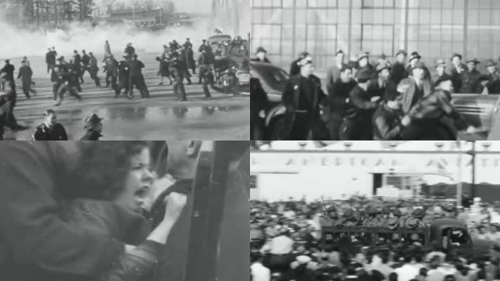 30年代美国金融危机工人失业骚乱警察镇压