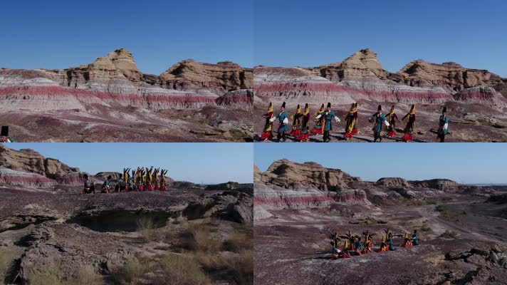 B新疆准噶尔盆地大漠戈壁民族舞蹈3