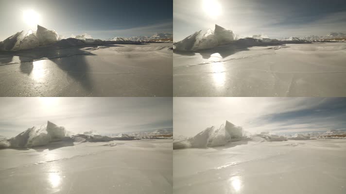 C玛旁雍错冰层4K延时摄影
