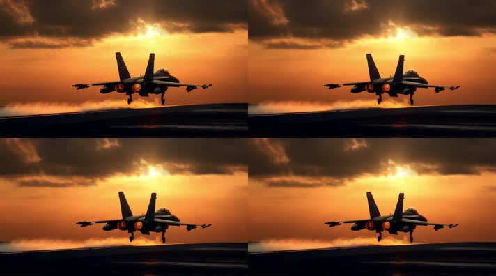 4k战斗机起飞降落夕阳唯美创意素材4k战斗机起飞降落夕阳唯美创意素材