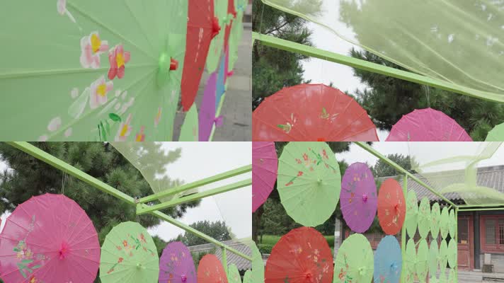碑林公园绢纱伞