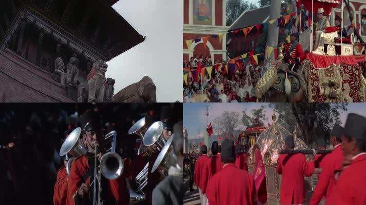 尼泊尔加德满都比兰德拉国王皇室加冕登基