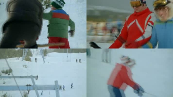 加拿大城市冬季滑雪场体育运动项目训练
