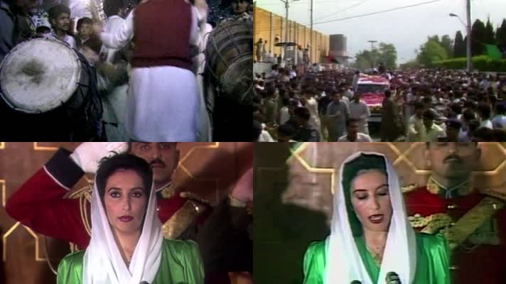 贝娜齐尔布托当选巴基斯坦总理宣誓演讲