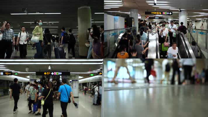 2地铁人流 很多人 上海地铁 上班高峰期