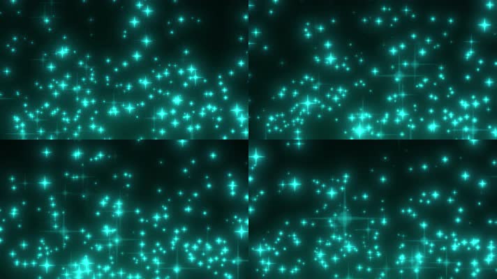 绿色星星发光粒子 萤光 舞台科技背景