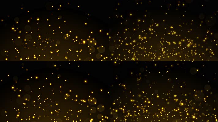 金色粒子发光粒子 萤光 舞台科技背景