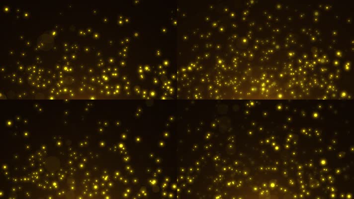 金色粒子发光粒子 萤光 精灵 舞台科技背景 金色星星