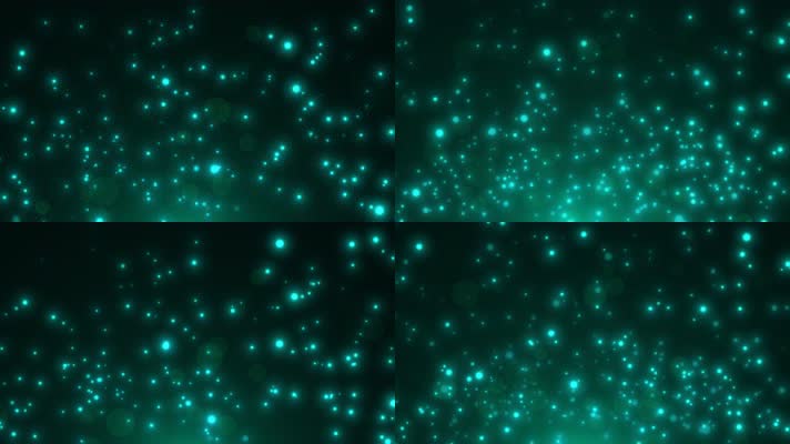 绿色粒子2发光粒子 萤光 精灵 舞台科技背景 金色星星