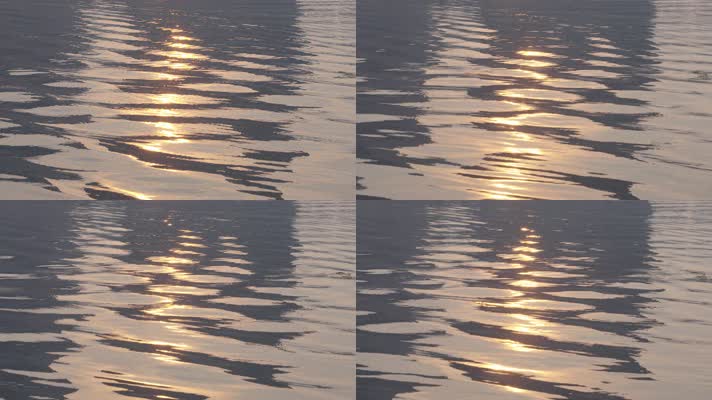 夕阳下的水面波光