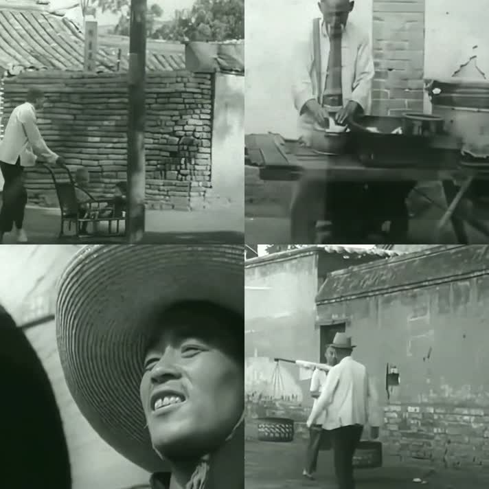 ｜1948年，老北京胡同，人们生活日常的