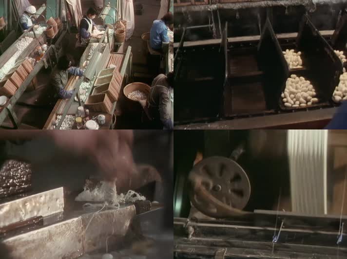 八十年代丝绸制作过程