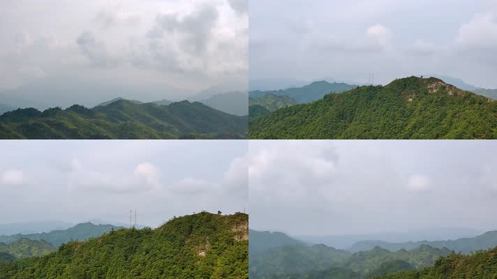 广西森林山顶白云风景
