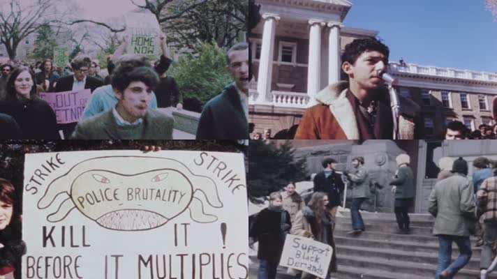 越南战争美国大学生群众和平主义反对抗议