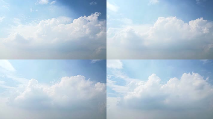 蓝天白云飘动延时摄影视频