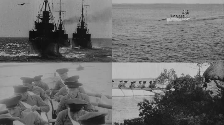 二十世纪初八国联军广州湾列强巡逻艇水兵